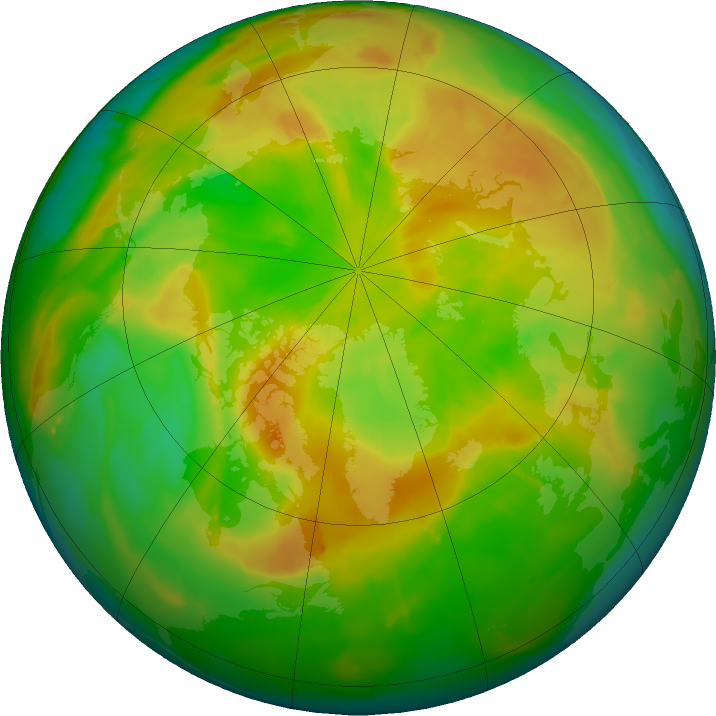 Arctic ozone map for 15 May 2011